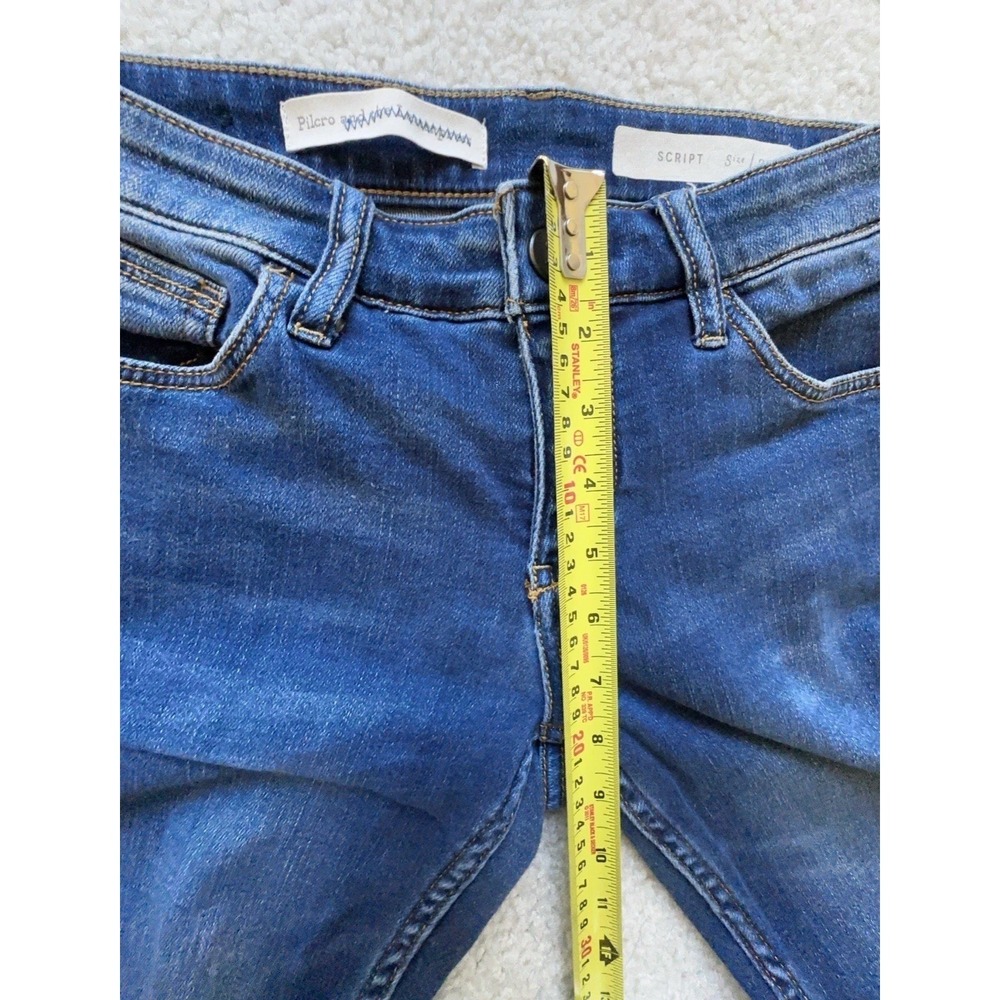 Anthropologie Pilcro & the Letterpress Script Frayed Hem Crop Jeans | Size 25 - Picture 5 of 9